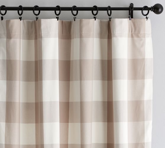 Buffalo Check Curtain Gray Pottery Barn