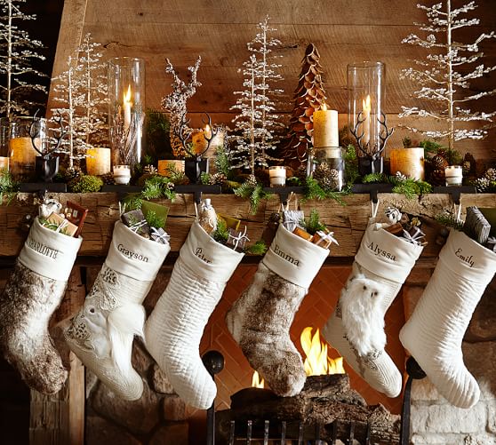 Woodland Stockings Pottery Barn