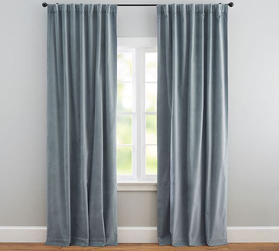 Velvet Twill Curtain Pottery Barn