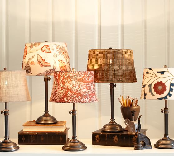 Woven Wicker Tapered Drum Lamp Shade Pottery Barn