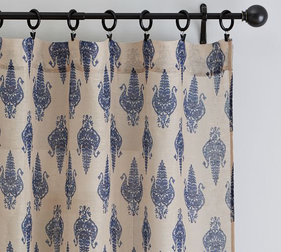 Sharona Printed Sheer Curtain Pottery Barn