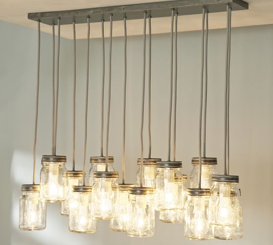 Pottery Barn Jar Chandelier