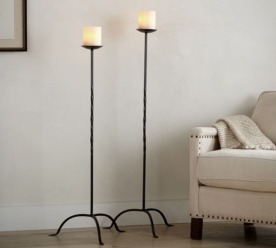 Floor Standing Pillar Candle Holder Pottery Barn