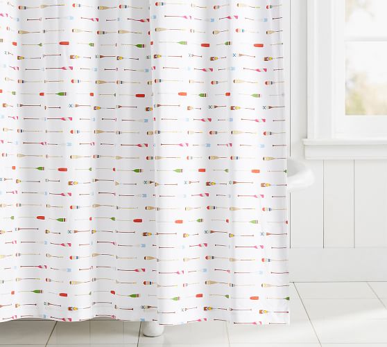Paddle Print Shower Curtain Pottery Barn