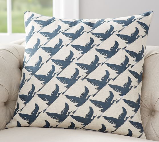 Geo Bird Print Decorative Pillow Cover Pottery Barn