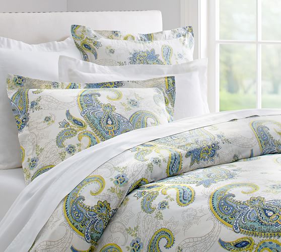 Annie Paisley Organic Patterned Duvet Cover Sham Pottery Barn