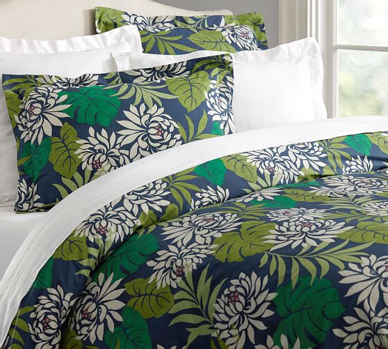 Cece Organic Patterned Duvet Cover Sham Pottery Barn