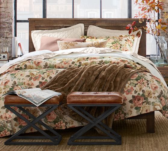 Rita Floral Cotton Patterned Duvet Cover Sham Pottery Barn