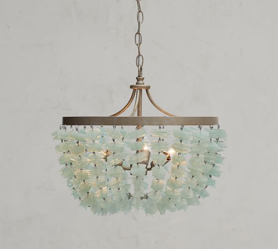 Enya Seaglass Chandelier Pottery Barn