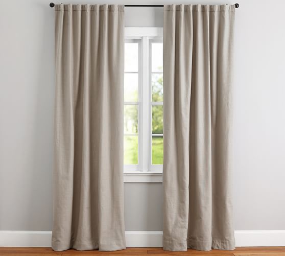 Cotton Basketweave Curtain 50x108 Ink Pottery Barn
