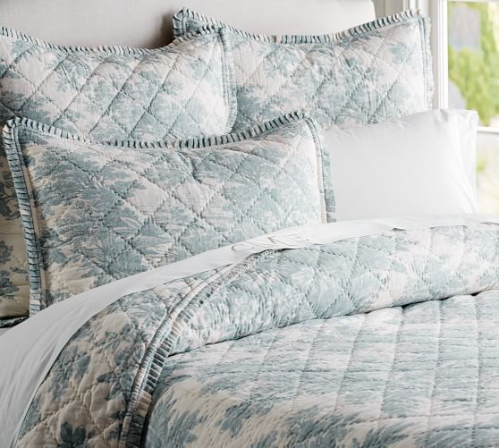 Matine Toile Quilt Shams Pottery Barn