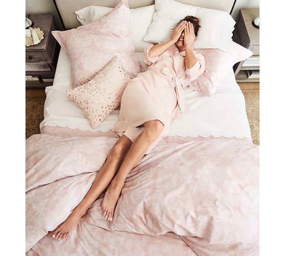Monique Lhuillier Coralie Cotton Sheet Set Pottery Barn