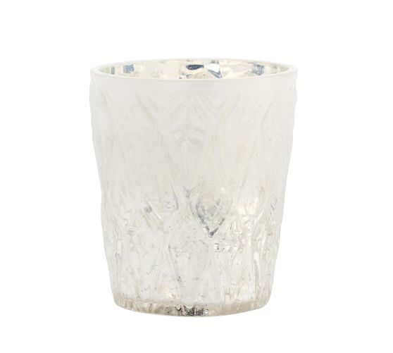 Eclectic Mercury Votive Holders Set Of 6 Silver Candle