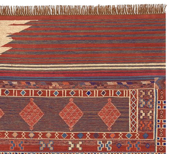 Isaac Recycled Material Kilim Indoor Outdoor Rug Pottery Barn