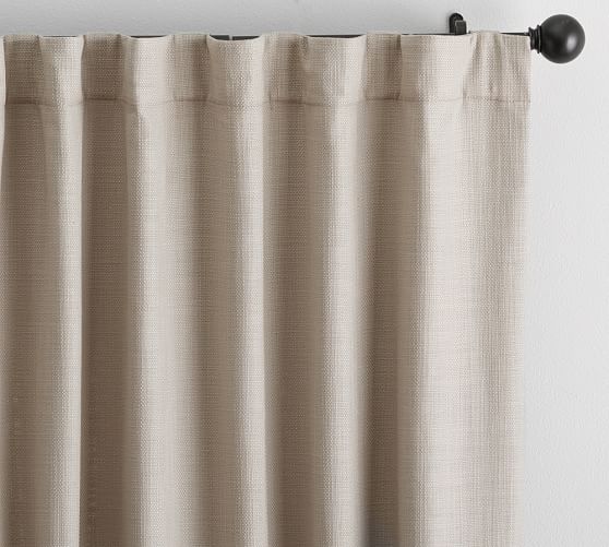 Cotton Basketweave Curtain Pottery Barn