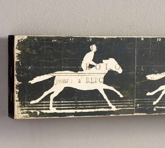 Horse Zoetrope Wood Wall Art Decor Pottery Barn
