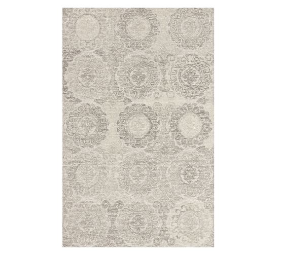 Gray Kendyl Tufted Rug Patterned Rugs Pottery Barn