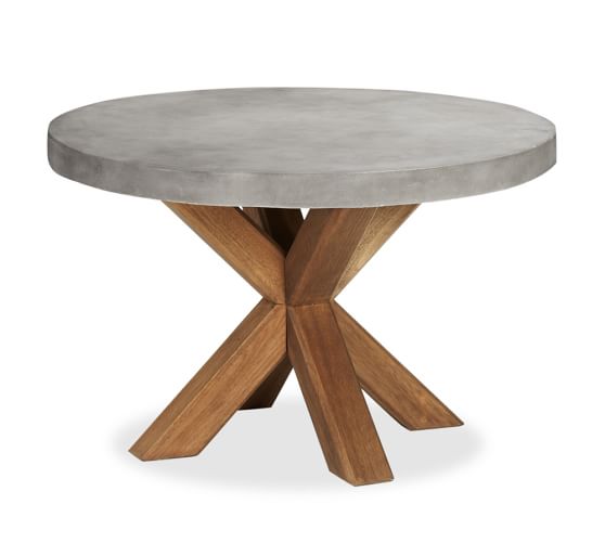 Abbott Round Dining Table Brown Pottery Barn