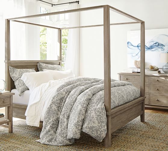 Farmhouse Canopy Bed Wooden Beds Pottery Barn