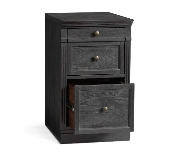 Brown Wash Livingston Single 2 Drawer Filing Cabinet Pottery Barn