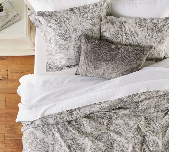 Jaylinn Paisley Print Cotton Patterned Duvet Cover Sham