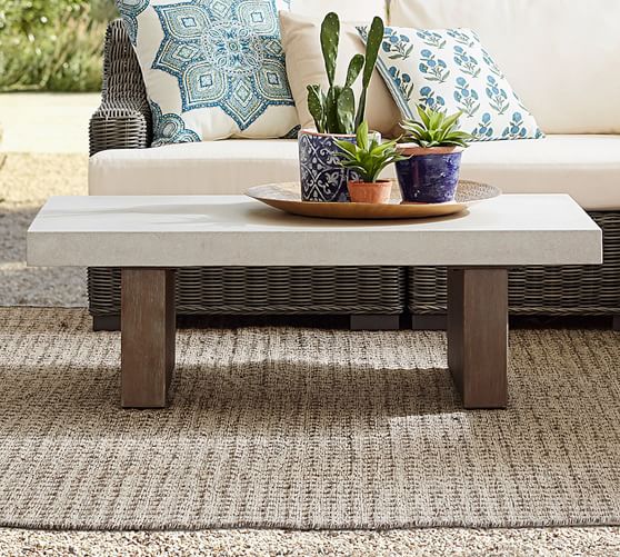 Pomona Concrete Coffee Table Pottery Barn