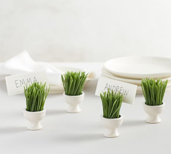 Grass Place Card Holders Set Of 4 Pottery Barn