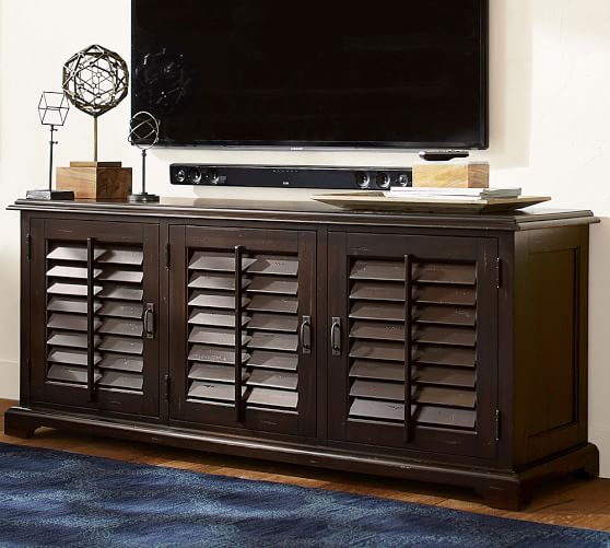 Holstead Shutter Large Media Console Pottery Barn