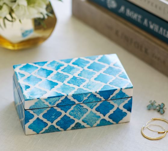 Moroccan Pattern Bone Boxes Pottery Barn