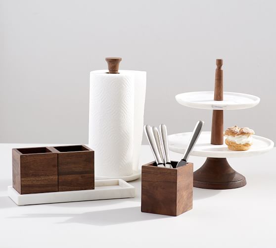 Chateau Marble Paper Towel Holder Kitchen Accessories Pottery Barn