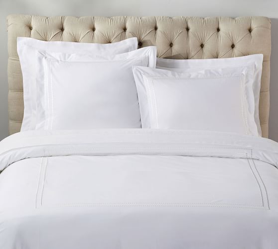 Pearl Organic Percale Duvet Cover Shams Pottery Barn