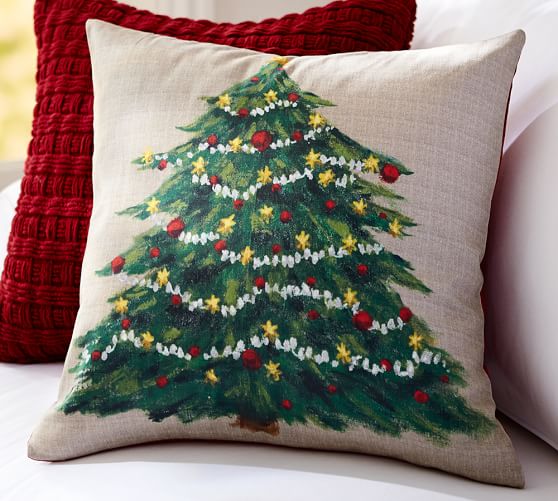 Painted Tree Decorative Pillow Cover Pottery Barn