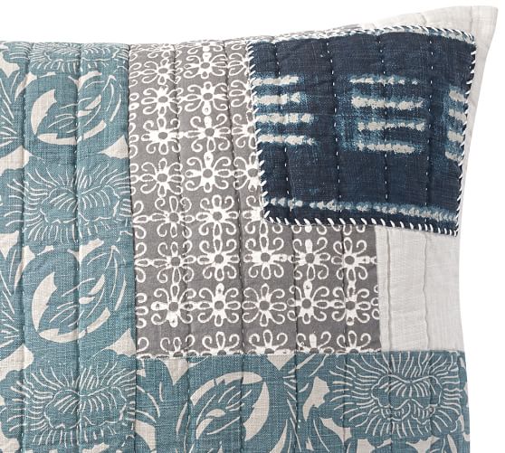 Malibu Patchwork Quilt Sham Pottery Barn