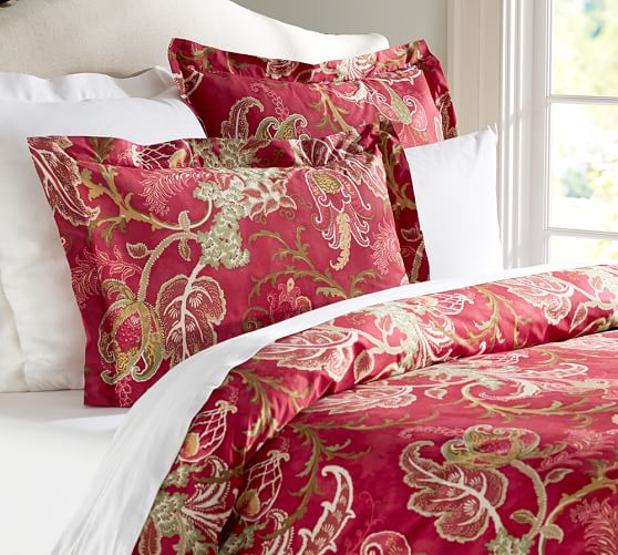 Mallory Palampore Organic Patterned Duvet Cover Sham Pottery Barn