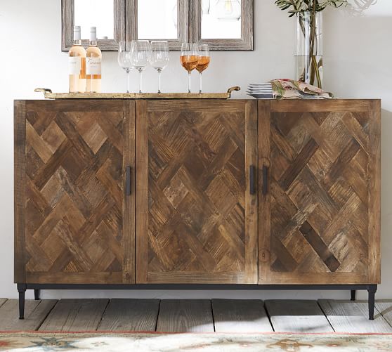 Parquet Buffet Table Pottery Barn