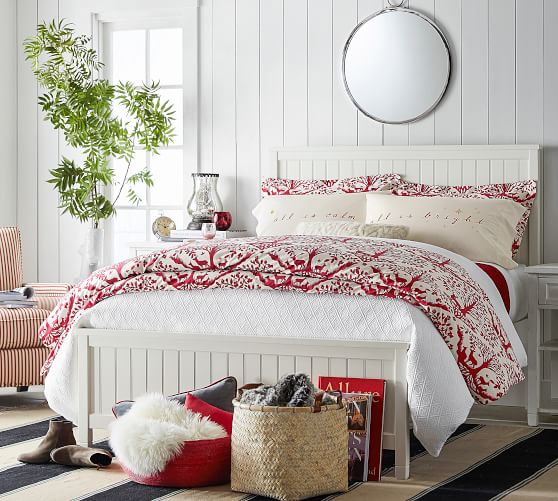 All Is Calm All Is Bright Organic Pillowcase Set Pottery Barn