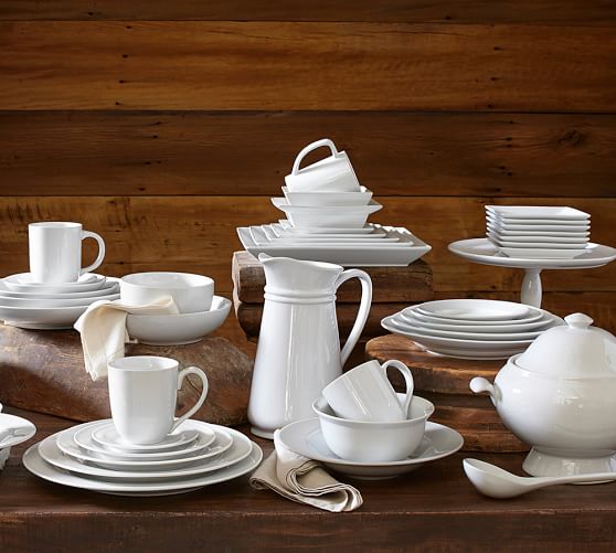 Great White Traditional Porcelain 16 Piece Dinnerware Set