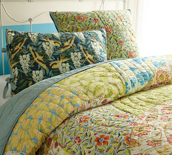 Scalloped Organic Patchwork Quilt Shams Pottery Barn