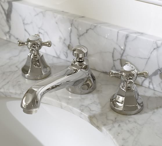 Victoria Cross Handle Widespread Bathroom Faucet Pottery Barn