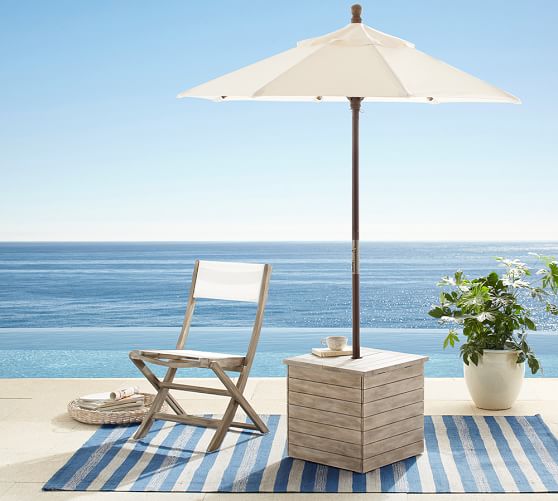 Indio Umbrella Stand Side Table Umbrella Stands Pottery Barn