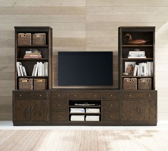 Kenwood Entertainment Center With Towers Pottery Barn