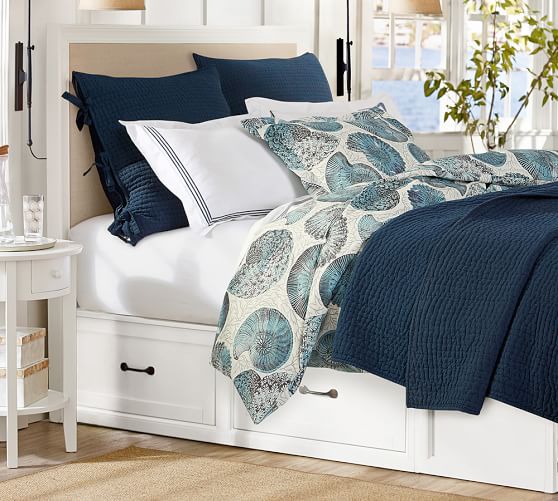 Coral Shell Patterned Duvet Cover Shams Pottery Barn