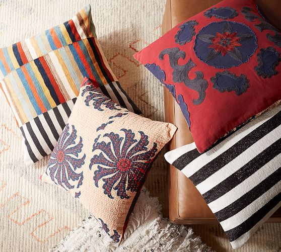 Suzani Applique Decorative Pillow Cover Pottery Barn