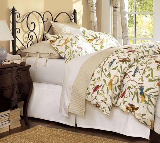 Spring Sparrow Patterned Duvet Cover Sham Pottery Barn