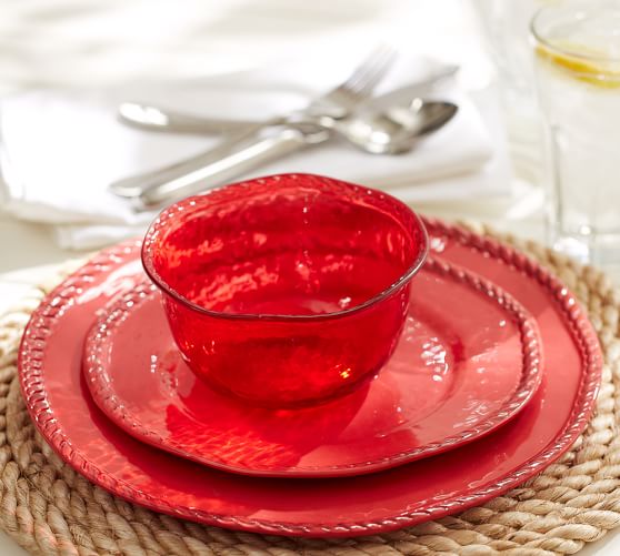 Rope Outdoor Dinnerware Red Pottery Barn