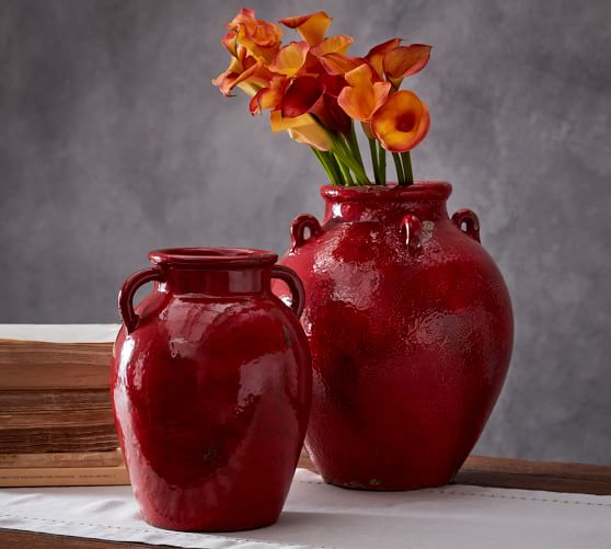 Red Vase Collection Pottery Barn