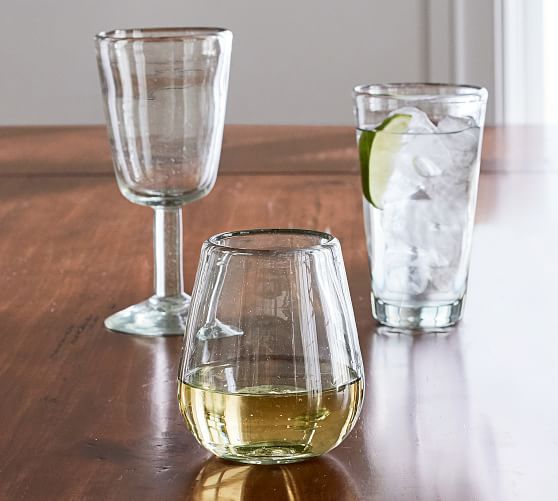 Santino Recycled Wine Glasses Pottery Barn