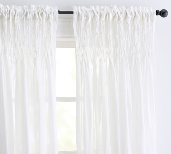Smocked Curtain Pottery Barn