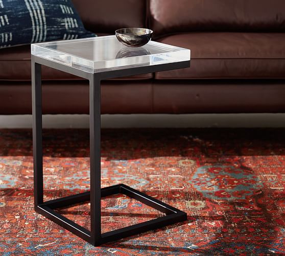 Barton Acrylic Top C Table Pottery Barn Barton Acrylic Top C Table Pottery Barn
