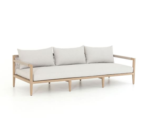 Punta Mita Teak Outdoor Sofa Pottery Barn